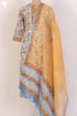 Bizzy Lizzy Kurta With Kota Doria Dupatta Set in Floral Block Print