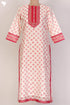 Chanderi Silk Kurta With Dupatta In Golden Yellow Floral Block Print