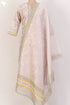 Chanderi Silk Kurta And Dupatta SetWith Floral Block Print And Embroidery
