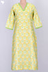 Chanderi Silk Kurta And Maheshwari Zari Dupatta Set In Floral Block Print