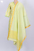 Chanderi Silk Kurta And Maheshwari Zari Dupatta Set In Floral Block Print