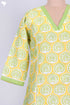 Chanderi Silk Kurta And Maheshwari Zari Dupatta Set In Floral Block Print