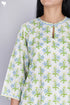 Bizzy Lizzy Kurta With Chiffon Dupatta in Floral Block Print