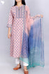 Bizzy Lizzy Kurta With Chiffon Dupatta in Floral Block Print