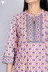 Bizzy Lizzy Kurta With Chiffon Dupatta in Floral Block Print
