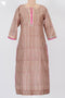 Chanderi Silk Kurta Dupatta Set In Striped Print