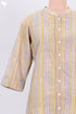 Terry Voile Kurta With Chiffon Dupatta In Graphic Block Print