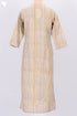 Terry Voile Kurta With Chiffon Dupatta In Graphic Block Print