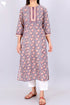 Terry Voile Kurta With Chiffon Dupatta In Graphic Print