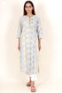 Bizzy Lizzy Kurta With Kota Doria Dupatta in Floral Block Print