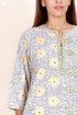 Bizzy Lizzy Kurta With Kota Doria Dupatta in Floral Block Print