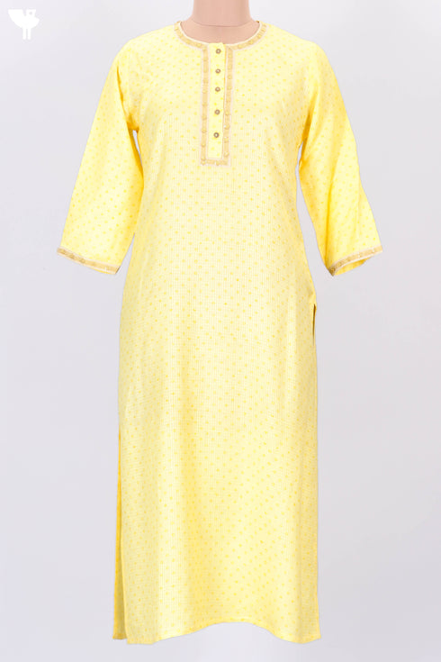 Bhagalpur Self Striped Kurta With Chanderi Dupatta In Block Print