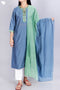 Chanderi Silk Kurta Dupatta Set With Gold Block Print