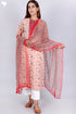 Terry Voile Kurta With Chiffon Dupatta In Block Print