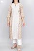 Cambric Cotton Kurta And Chiffon Dupatta With Chikankari Embroidery
