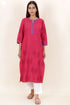 Mangalgiri Cotton Kurta with Kota Doria Dupatta In Block Print