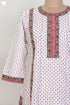 Cambric Cotton Paneled Kurta In Graphic Block Print