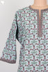Cambric Cotton Lucknowi Kurta In Floral Print