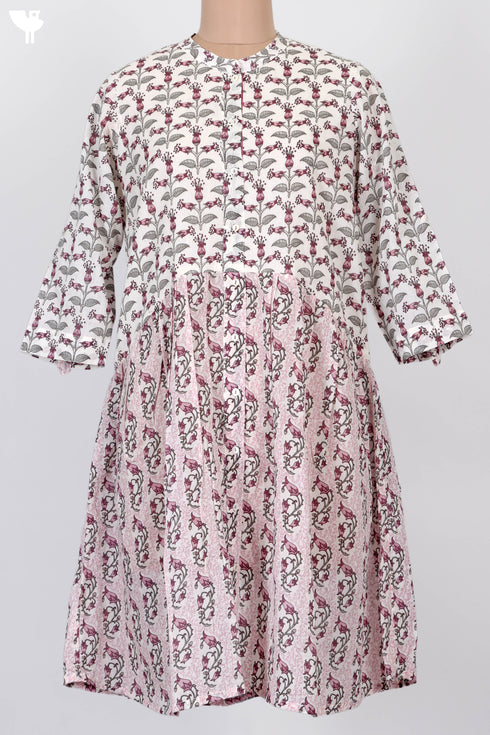 Mulmul Cotton Frock In Floral Print