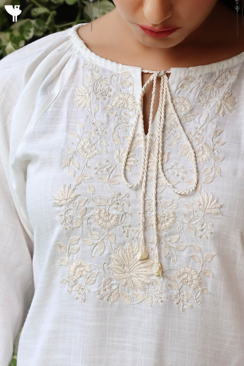 Rayon Top With Embroidery
