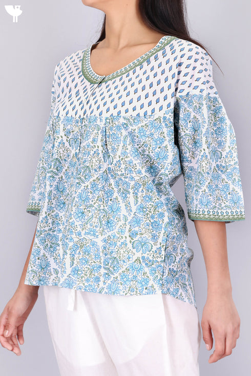 Cambric Cotton Top In Assorted Prints
