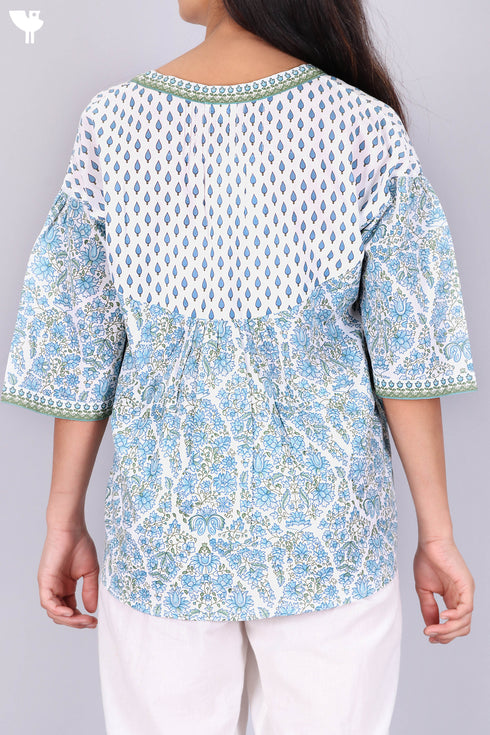 Cambric Cotton Top In Assorted Prints