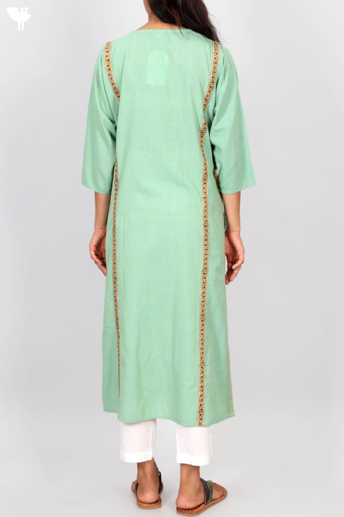 Khaadi Kurta With Floral Block Print Detailing