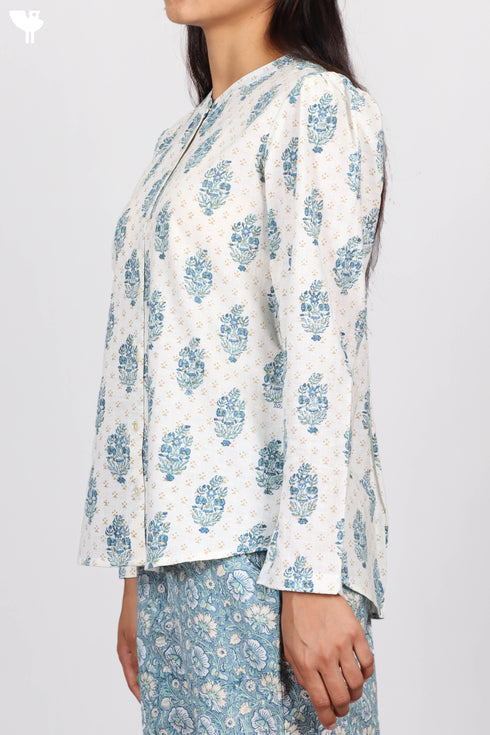 Khaadi Shirt In Floral Block Print