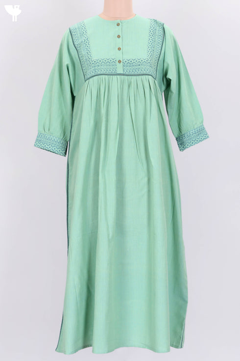 Khaadi Cotton Midi Dress With Block Print