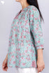 Mulmul Cotton Top In Floral Block Print