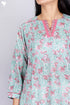 Mulmul Cotton Top In Floral Block Print