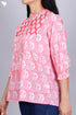 Mulmul Cotton Top In Floral Block Print