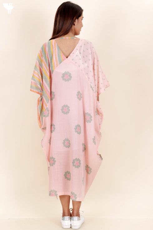 Mulmul Cotton Poncho With Block Print