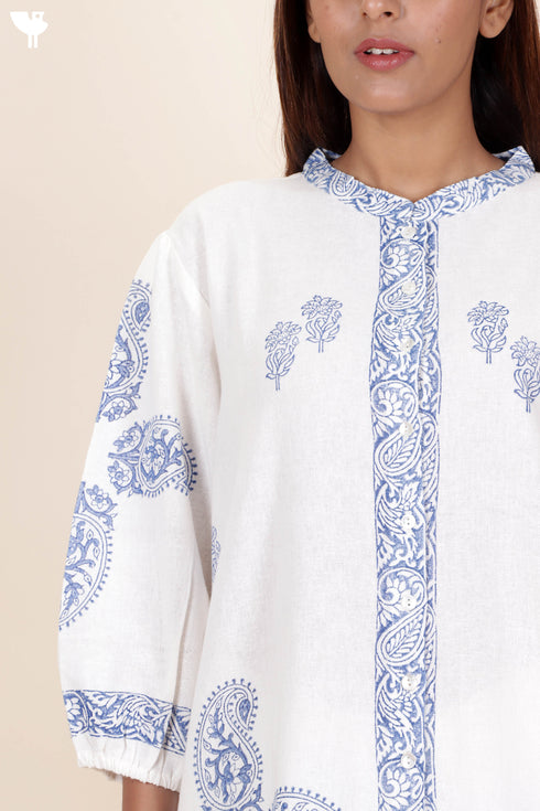 Khaadi Cotton Co-Ord Set In Floral Block Print