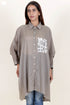 Mulmul Cotton Boxy Shirt With Block Print