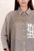 Mulmul Cotton Boxy Shirt With Block Print