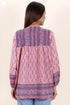 Mulmul Cotton Peasant Top In Floral Block Print
