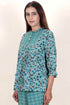 Cambric Cotton Top in Floral Block Print