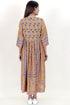 Rayon Peasant Dress With Floral Block Print