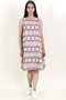 Khaadi Sleeveless Shift Dress In Block Print