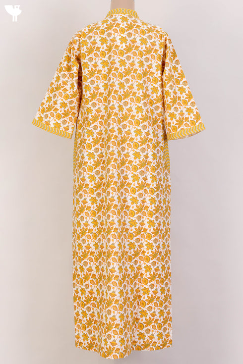 40s Cotton Kaftan In Floral Print