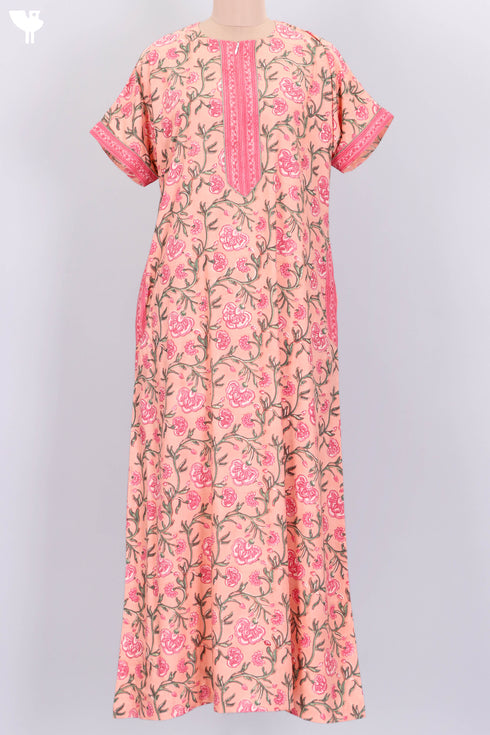 Bizzy Lizzy Zipper Kaftan In Floral Block Print