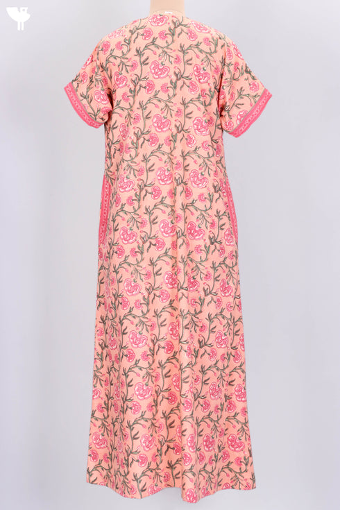 Bizzy Lizzy Zipper Kaftan In Floral Block Print