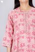 Bizzy Lizzy Full Sleeved Zip Kaftan In Floral Block Print