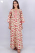 Bizzy Lizzy Full Sleeved Zip Kaftan In Floral Block Print