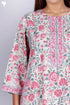 Bizzy Lizzy Full Sleeved Zip Kaftan In Floral Block Print