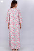Bizzy Lizzy Full Sleeved Zip Kaftan In Floral Block Print