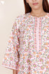 Bizzy Lizzy Full Sleeved Zip Kaftan In Floral Block Print