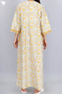 60’s Cotton Zipper Kaftan Full Sleeved In Floral Print