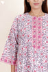 60’s Cotton Zipper Kaftan In Floral Print